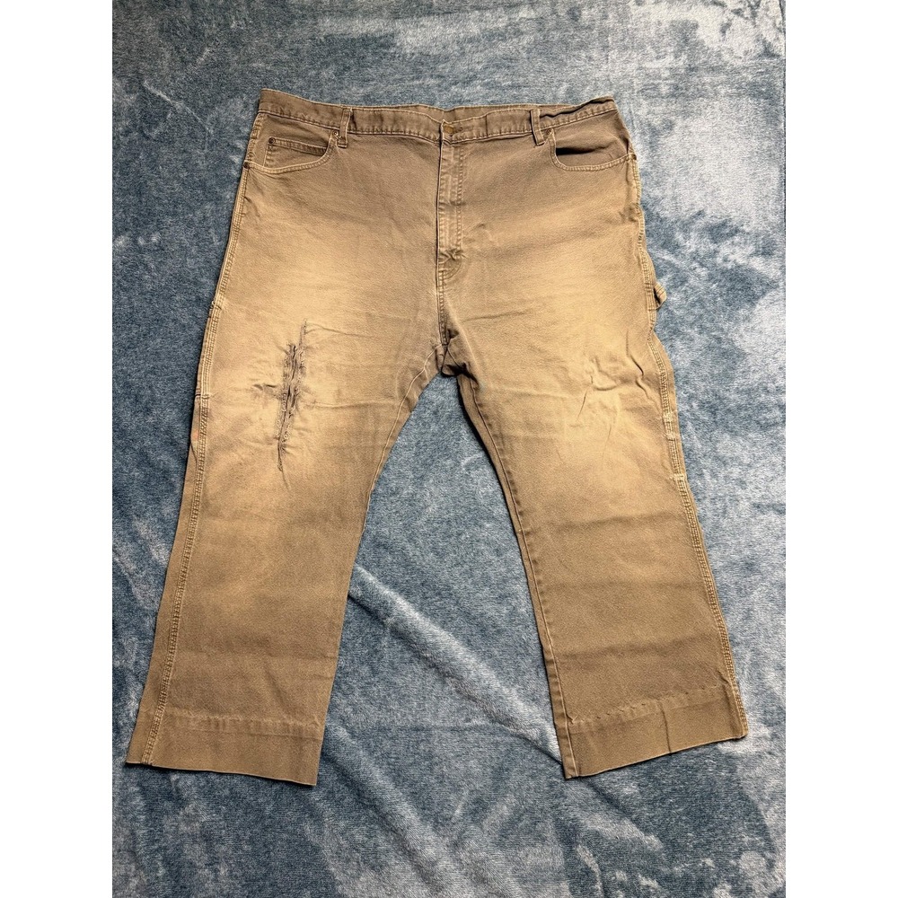 Genuine Dickies Mens Carpenter Pants Size 44x25 Brown Workwear Canvas